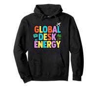 Global Desk Energy Travel Work Lifestyle Design Pullover Hoodie