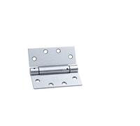 Global Door Controls 4.5 in. x 4.5 in. Brushed Chrome Steel Spring Hinge - Set of 3