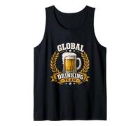 Global Drinking Team Vintage Beer Mug with Laurel Wreath Tank Top
