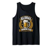 Global Drinking Team Vintage Beer Mug with Laurel Wreath Tank Top