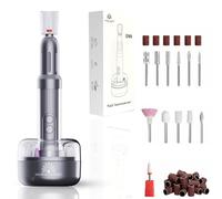 Global Fashion Professional Cordless Electric Nail Drill - 12 in 1 Rechargeable Electric Nail File Kit with LCD Display, 6 Adjustable Speeds, 18000RPM, for Acrylic & Gel Nails, Manicure & Pedicure