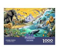 Global Fauna Puzzle 1000-Piece for Adults And Kids, Difficult Jigsaw Puzzle, Challenging & Relaxing Gift 52x38cm/1000pcs