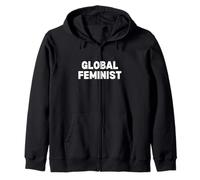 Global Feminist Empower Women Equality Diversity Activist Zip Hoodie