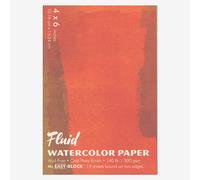 Fluid Watercolor Paper 880046 140LB Cold Press 4 x 6 Block, 15 Sheets