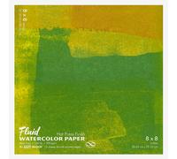 Speedball Fluid Hot Press Watercolour Block 8 x 8", 15 Sheets, Painting Journal, Paper Sketchbook, Watercolor Art Pad