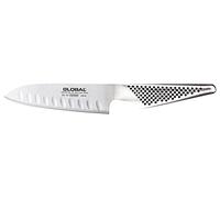 Global Fluted Santoku Knife 13cm Blade, Small Versatile Japanese Kitchen Knife, Premium Quality All Stainless Steel Design