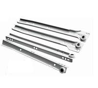 Global Furnishing Metal Roller Bottom Fix Drawer Runners Size 250mm,300mm,350mm,450 & 500mm -White (350mm, 2 x Pairs)