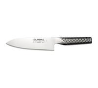 Global G-57 Santoku Knife 16cm Blade Made in Japan, Versatile Japanese Chef's Knife, Premium Quality All Stainless Steel Kitchen Knife for Slicing, Dicing & Mincing Veg, Meat & Fish