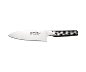 Global G-57 Santoku Knife 16cm Blade Made in Japan, Versatile Japanese Chef's Knife, Premium Quality All Stainless Steel Kitchen Knife for Slicing, Dicing & Mincing Veg, Meat & Fish