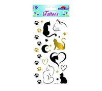 Global Gift Temporary Tattoos - Cats - Black & Gold