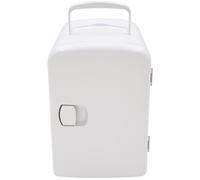 (White) Global Gizmos Mini Fridges / Table Top Fridge for Bedrooms / Portable Design with Carry Handle / 4 Litre Capacity