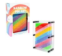 Global Gizmos 45149 Rainbow Pin Art Impression Toy/Ideal for Home and Office/Novelty Fun Gift / 3D Fun Desktop Sculpture Gadget/Classic Retro Game / 18cm x 13cm