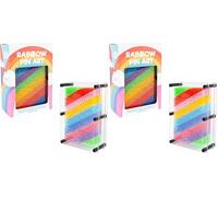 Global Gizmos 45149 Rainbow Pin Art Impression Toy/Ideal for Home and Office/Novelty Fun Gift / 3D Fun Desktop Sculpture Gadget/Classic Retro Game / 18cm x 13cm (Pack of 2)