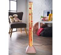 Global Gizmos 45159 Fish Bubble Lamp / Sea Creature, Jellyfish & Seahorse Design / 90cm Tall / 7 Separate Changing Colours Create Unique Sensory Experience / Metallic Rose Gold Colour
