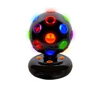Global Gizmos 45860 5” Rotating LED Disco Ball/Battery Operated/Multi-Coloured Lights/Great for Parties/Black