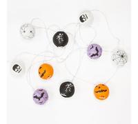 Global Gizmos 45949 Halloween Lantern String Lights/Set of 10 Paper Lanterns / 5 Unique Designs/Warm White LEDs / 3m Total Length