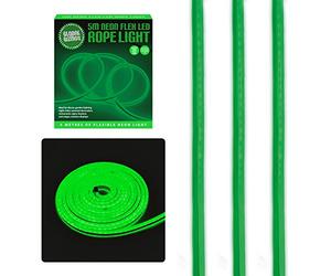 Global Gizmos 47520 5 Metre LED Strip Lights/Flexible Rope Lights/Neon Style Glow/Great for Bedrooms & TV Backlight/Indoors or Outdoors/Green Colour