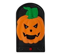 Global Gizmos 47829 Halloween Pumpkin Doorbell/Interactive Front Door Halloween Decoration/Red Glowing LEDs / 3 Sound Effects / 19.5cm x 11cm
