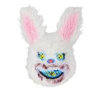 Global Gizmos 47919 Light-Up Halloween Bunny Mask/Green LED Lights/Foam Padding/Lightweight & Durable Halloween Costume Accessory