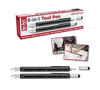Global Gizmos 51319 6 in 1 Tool Pen / 2 Pack/Includes 2 Refills / 6 Features/Durable and Compact Multi-Tool
