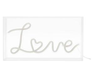 GLOBAL GIZMOS 51419 LED Neon Love Sign - White