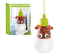 Global Gizmos 54460 Novelty Giraffe Pull Cord Light Bulb / Battery Operated White LED Light / Hanging Pull Cord Lamp / Portable & Weatherproof / Great For Kids Bedrooms, Play Rooms & Gardens