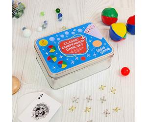 Global Gizmos 56080 Classic Compendium Games Set | Including Jacks, Juggling Balls, YoYo, Marbles & Playing Cards | Travel Size | Kids Entertainment | Christmas/Birthdays/School Holidays