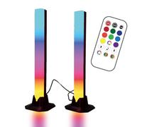 Global Gizmos 84509 Set of 2 LED Light Bars/Colour-Changing Backlights for TVs, PCs, Gaming & More/Music Sync Function/Remote Control Included