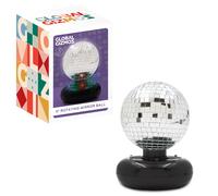 Global Gizmos Disco Ball Lamp Rotating Silver/Multicolour Large