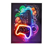 Global Gizmos Gamer Neon Sign Wall Light (Gaming Controller) | LED Light Up Sign, Decor for Teens, USB Powered, Includes Black Frame, Easy to Display, Cool Touch, Accessory for Gaming Room