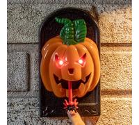 Global Gizmos Halloween Doorbell Decoration / Pumpkin Design / Glowing Led And Spooky Sound Effects / Trick Or Treat / Outdoor