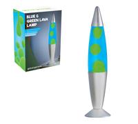 Global Gizmos Lava Lamp Rocket Blue/Green/Silver