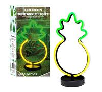 Global Gizmos LED Neon Pineapple Light 30cm Powered by Battery or DC Adapter - Fun Indoor Table Lamp Perfect for a Themed Party, Living Room, Bedroom or as a Gift