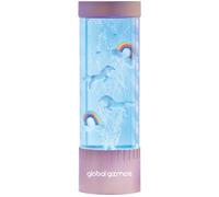GLOBAL GIZMOS Magical Unicorn & Rainbow Bubble Lamp - Rose Gold