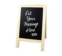 Global Gizmos Mini Chalkboard Easel ~ Includes Chalk ~ Black, Wooden ~ Message, Memo, List ~ 50920