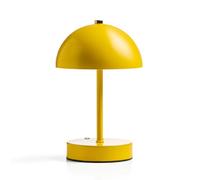 Global Gizmos Mushroom Table Lamps/Rechargeable Bedside Lamp/Touch Operated Dimming / 3 Different Light Shades / 25cm Height (Yellow)