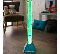 Global Gizmos Standing Fish Bubble Lamp - Metallic Blue Base