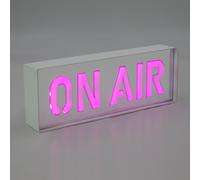 GLOBAL GIZMOS Table Lamp Neon Sign On Air White