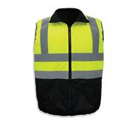 Global Glove GLO-V1 - FrogWear HV - High-Visibility Reversible Insulated Safety Vest - X-Large