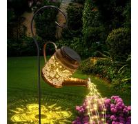 GLOBAL GOLDEN Solar Watering Can Light, LED Solar String Lights Waterproof Dual Mode Water Can Lights for Garden Patio Yard Pathway Lantern Plant Decoration (Mushroom)