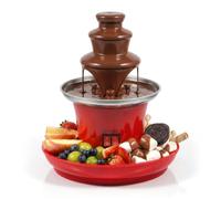 Global Gourmet 3-Tier Chocolate Fountain Tray for Parties and Entertaining, Chocolate Fondue Centrepiece for Dipping Fruit, Sweets & Treats