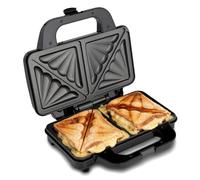 Global Gourmet by Sensio Home 4 Slice Sandwich Toaster Black - Premium Deep Fill Toastie Maker, 900W Sandwich Maker Electric Grill Press - Non Stick Hot Plates for Toasted Bread & Panini