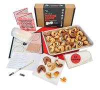 Global Grub DIY Fortune Cookie Kit | Makes 48 | Includes Flour, Sugar, Cocoa Powder, Baking Mat, Paper Fortunes, Edible Ink Pen, Detailed Instructions