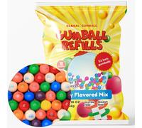 Global Gumball s for Machine - 0.5 Inch Mini s for Kids - Machine Refills - 1 LB Chewing Gum - Fruit Flavored Bubble Gum