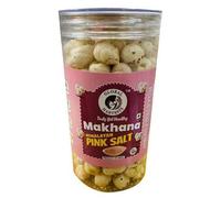 Global Harvests Himalayan Pink Salt Makhana 90g | Roasted Foxnuts Snack | Light & Crunchy Lotus Seeds | Healthy Guilt-Free Everyday Snack