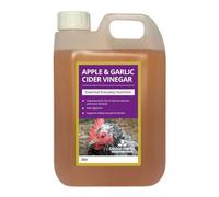 Global Herbs Apple Garlic Cider Vinegar for Chickens Digestion, Immunity & Respiratory Support 2 Litre