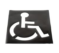 GLOBAL INDUSTRIAL Heavy Duty Black Vinyl Handicapped Parking Lot Stencil (37 x 43) inch