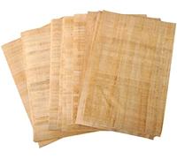 Global Ion 20 Blank Egyptian Papyrus Sheets for Art Projects and Schools 8x12 Inch (20x30 Cm) + 1 Bookmark Gift