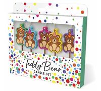 Global Journey Gifts Birthday Cake Celebration Kids Fun Animal Shaped Novelty Candle Set (Teddy Bear)