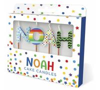 Global Journey Gifts Birthday Cake Celebration Personalised Name Candle Set (Noah)